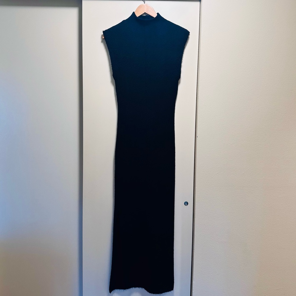 Topshop Black Sleeveless Knit Maxi Dress - Size 6